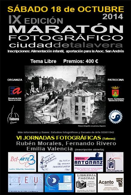 Cartel del IX Maratón Fotográfico, 2014